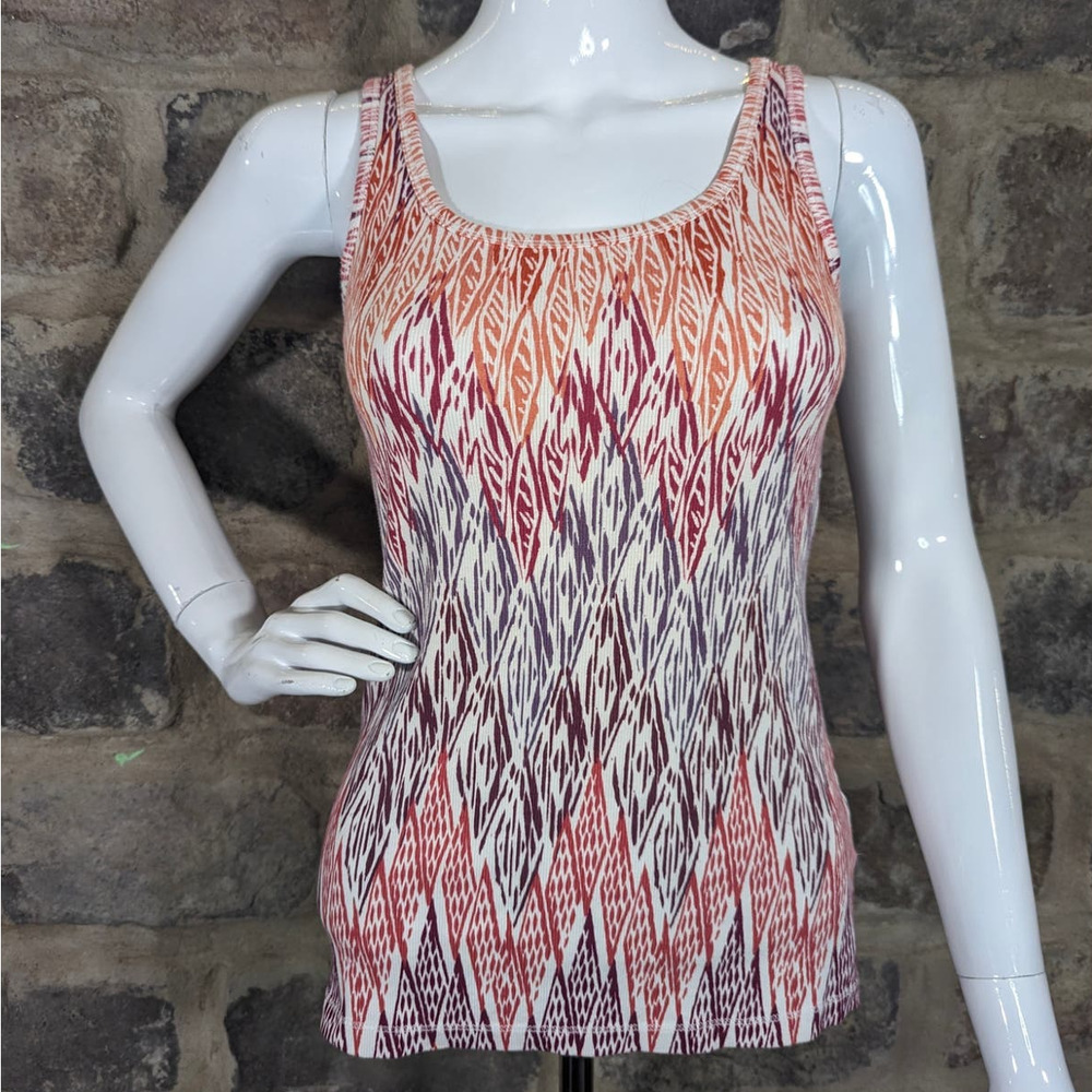 Sonoma Everyday Tank Top Woman's Size Small Ribbed Multi Colored‎ Pattern